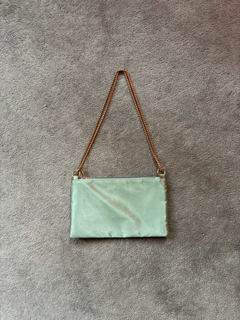 Matcha Chain Strap Satin Shoulder Bag